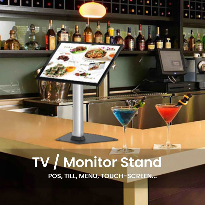 Countertop Kiosk Monitor Stand/Mount, VESA 75x75, 100x100, with Base - Forest-AV.com