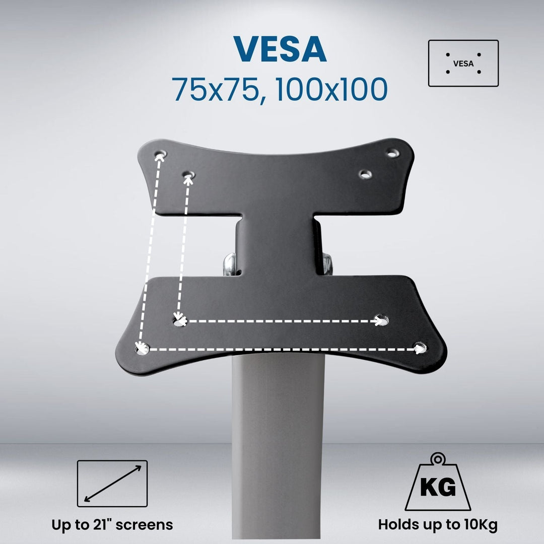 Countertop Kiosk Monitor Stand/Mount, VESA 75x75, 100x100, with Base - Forest-AV.com