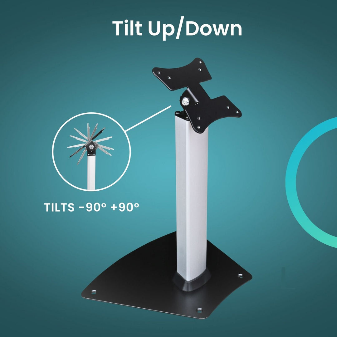 Countertop Kiosk Monitor Stand/Mount, VESA 75x75, 100x100, with Base - Forest-AV.com