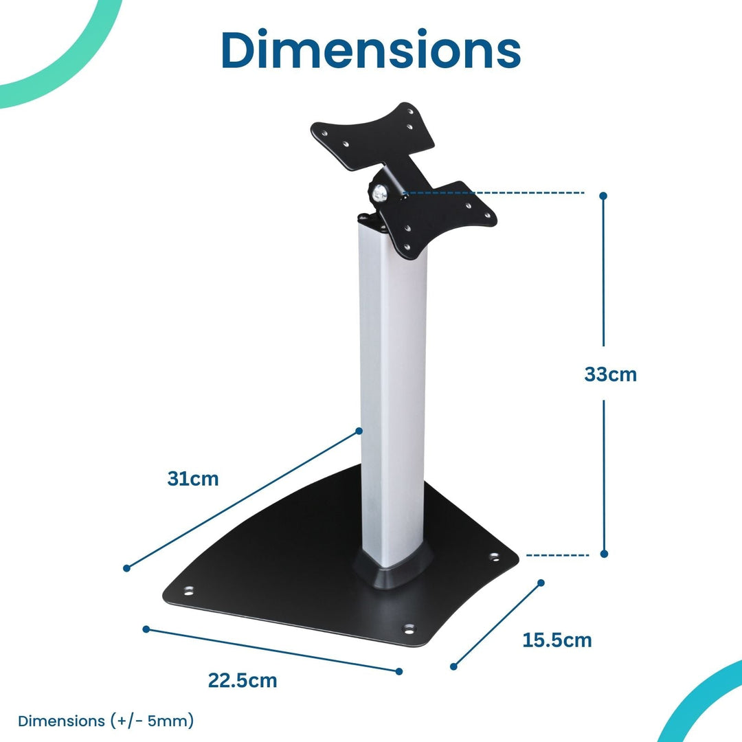 Countertop Kiosk Monitor Stand/Mount, VESA 75x75, 100x100, with Base - Forest-AV.com