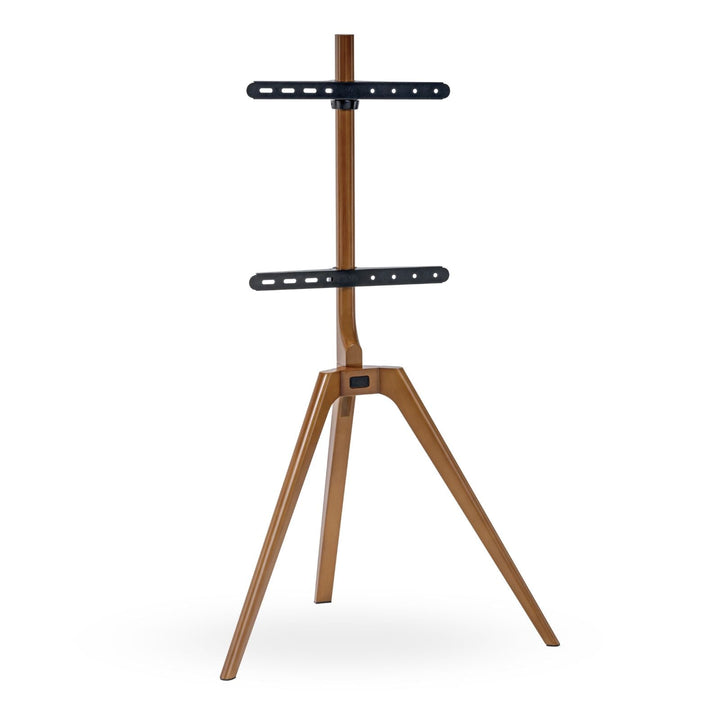 Evaa Easel Tripod Floor TV Stand for 45" to 65" TVs, Black/Walnut - Forest-AV.com