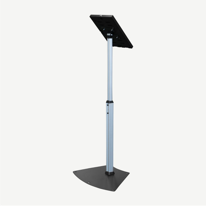 Side image of iPad 10.2" Floor Stand with Lock, Adjustable Height - SimplyForest.com