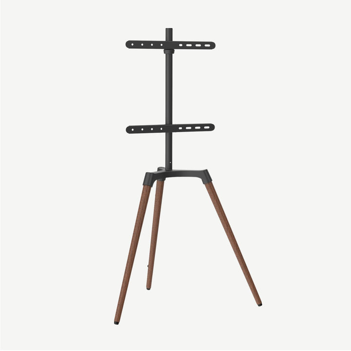Mayfair Easel TV Floor Stand, 50″ to 65″ TVs, Black/Walnut - Forest-AV.com