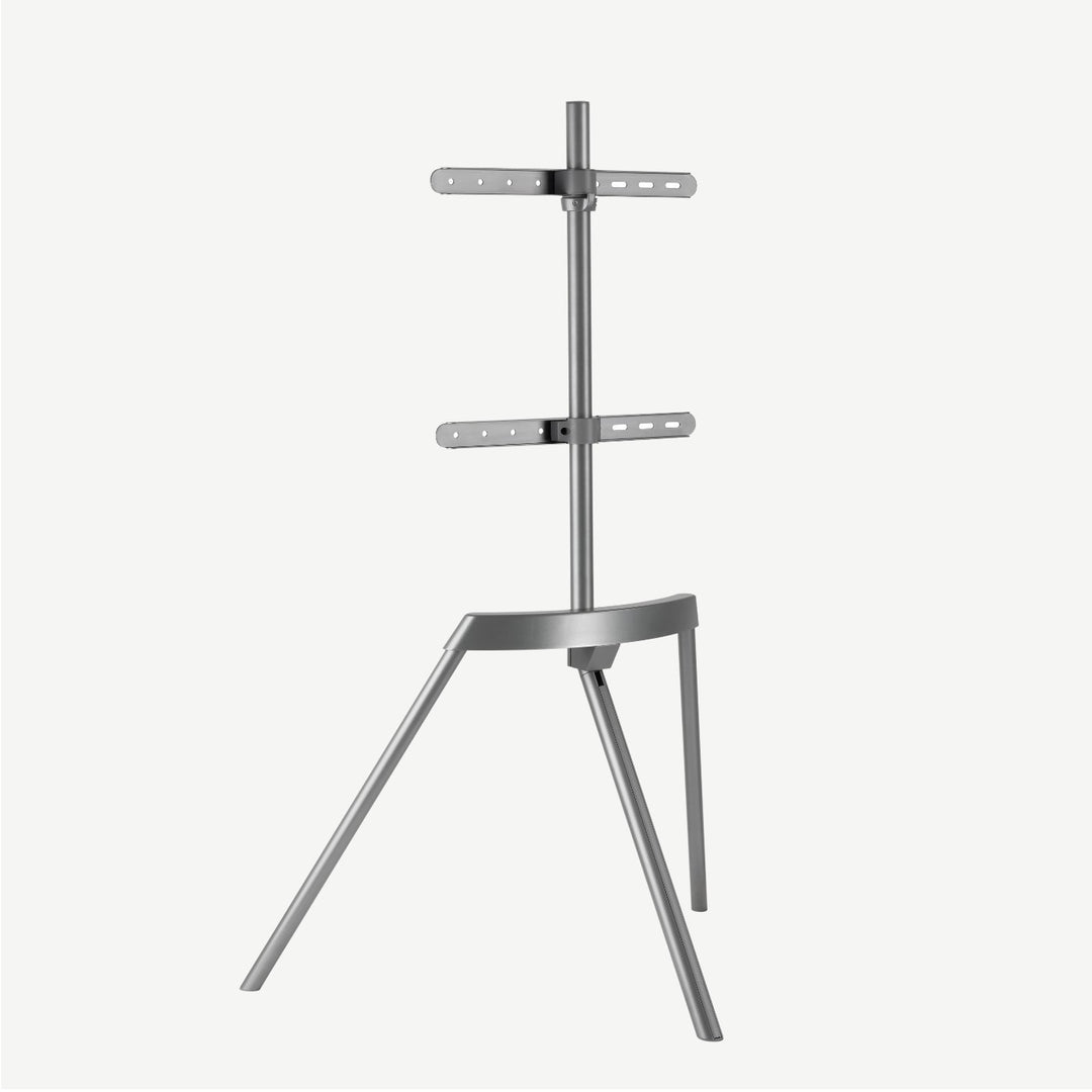 Back view to show cable cover of Nova easel tripod TV stand for 43″ to 65″ TVs - SimplyForest.com