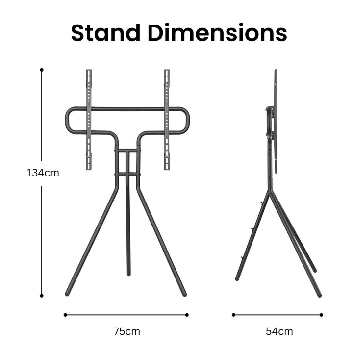 Scandii easel tripod TV stand for 49″ to 70″ TVs - Forest-AV.com