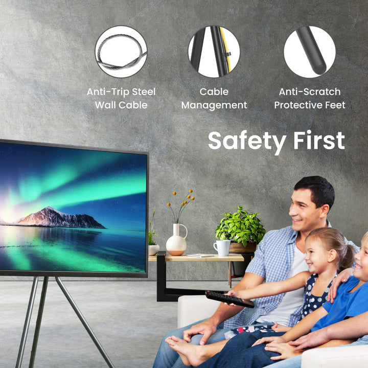 Scandii easel tripod TV stand for 49″ to 70″ TVs - Forest-AV.com