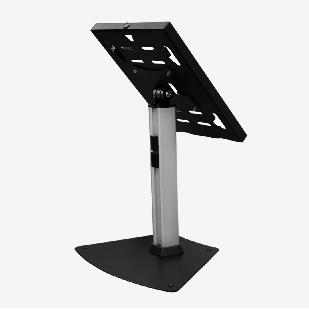 Back image of Secure 10.2" iPad counter stand showing cable management - SimplyForest.com