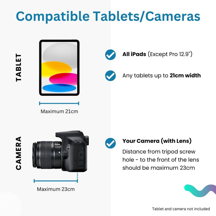 TP200 iPad Teleprompter Kit for Cameras and DSLRs, 60/40 HD Reflective Glass - Forest-AV.com