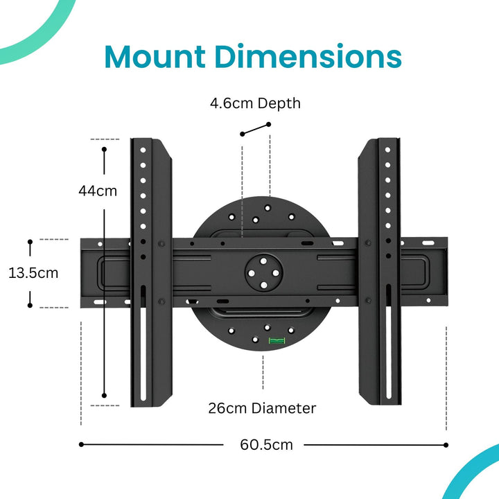 TV Wall Bracket Mount for 37-70 Inch Screens, Landscape to Portrait Rotate, Low-Profile - Forest-AV.com