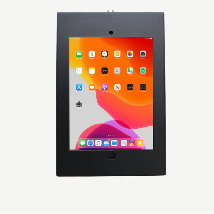 iPad 10.2" Wall Enclosure (Gen. 7, 8, 9), Security Lock, Black