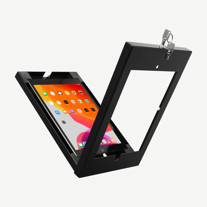 iPad 10.2" Wall Enclosure (Gen. 7, 8, 9), Security Lock, Black